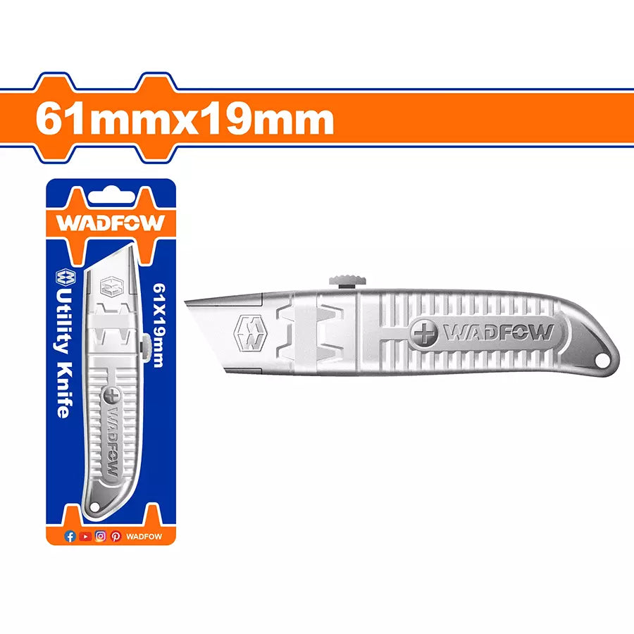 WADFOW 18mm Snap-Off Blade Utility Knife with Ergonomic Soft Grip WSK4918