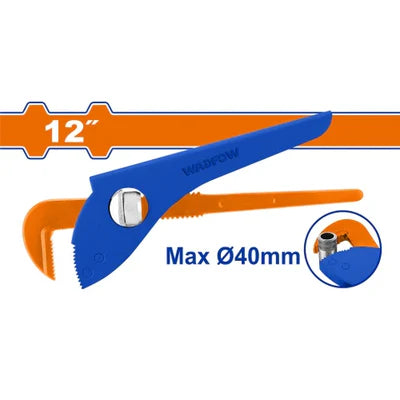 WADFOW 12-Inch Germany Type Pipe Wrench High-Strength Carbon Steel Plumbing Spanner WPW4112