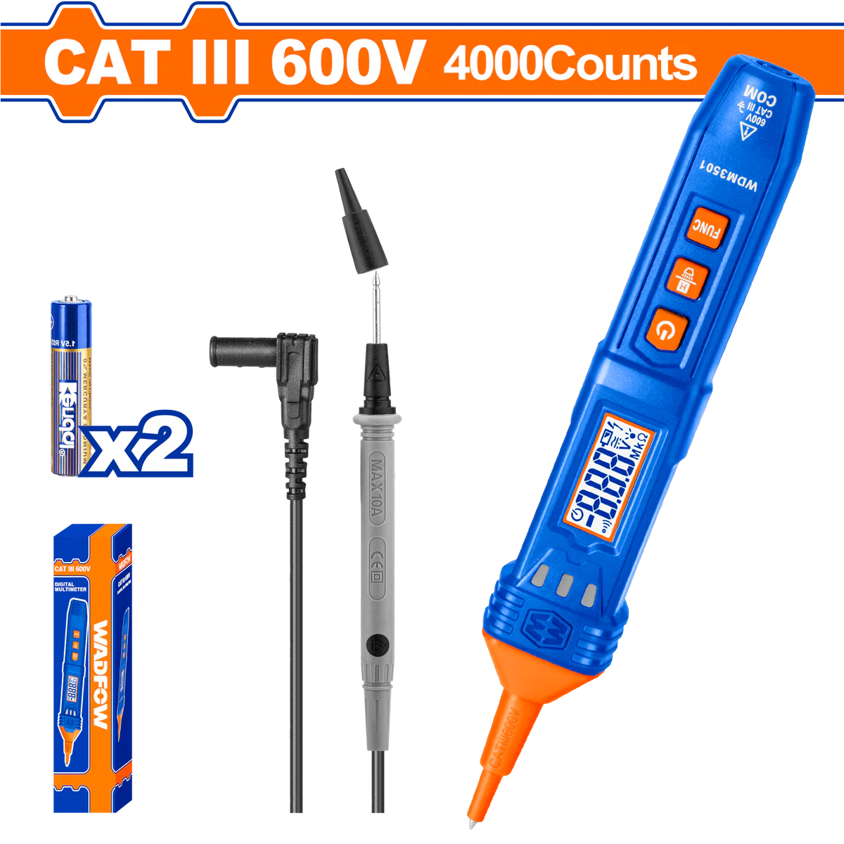 WADFOW Digital Multimeter with Non-Contact Voltage (NCV) Detection WDM3501