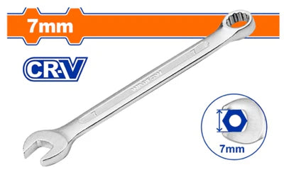 WADFOW 7mm Chrome Vanadium Combination Spanner Polished Metric Wrench WSA1107 Wadfow