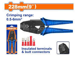WADFOW Professional Ratchet Crimping Plier with Tension Adjustment Star Wheel WCP3609
