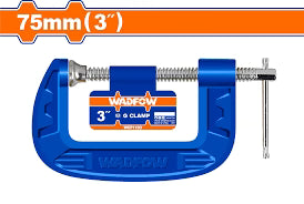 WADFOW 3-Inch G-Clamp Malleable Cast Iron Heavy Duty Industrial Woodworking Metal C-Clamp WCP1103