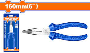 WADFOW 6-Inch Long Nose Pliers with Polished Finish and Two-Color Handle WPL2926