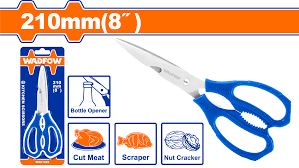 WADFOW 8.5-Inch Heavy Duty Multi-Purpose Scissors with Soft Grip WSX1602