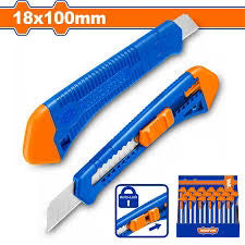 WADFOW 18mm Snap-Off Blade Utility Knife with Auto-Lock Slider WSK2913