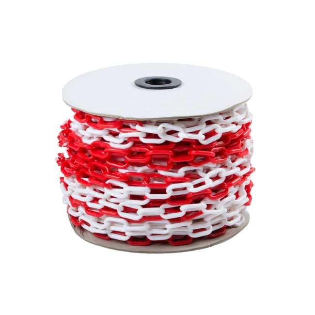 Plastic Barricade Chain | Red & White (Per Foot)