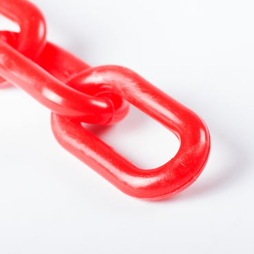 Plastic Barricade Chain | Red & White (Per Foot)