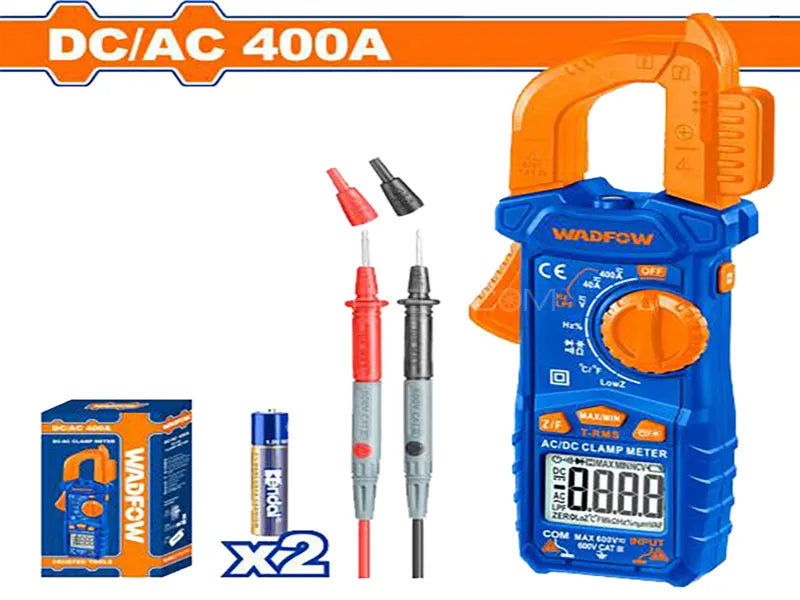 WADFOW Digital DC/AC Clamp Meter with Non-Contact Voltage Detection WDM65035