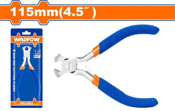 WADFOW 4.5-Inch Mini End Cutting Pliers with Polished Finish and Two-Color Handle WPL0952