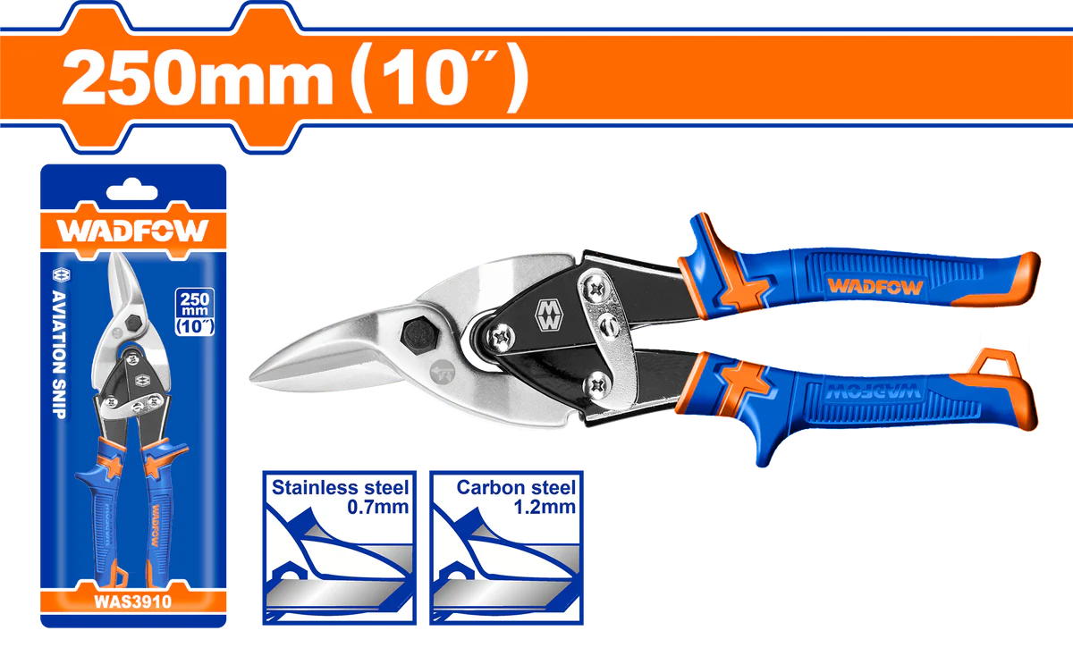 WADFOW 10 Inch Aviation Snip Left Cut Heavy Duty Sheet Metal Tinsnip Shears WAS3910 Wadfow