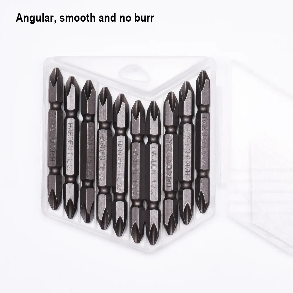 Harden Professional 10-Piece PH2 x 65mm S2 Alloy Steel Double-Ended Screwdriver Bits | 550603