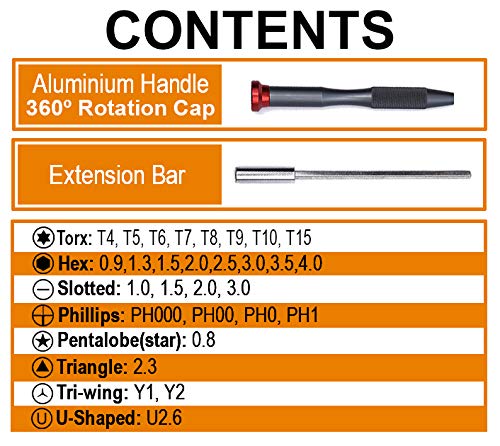 31 Pcs CR-V Precision Screwdriver Bits Set | 550131