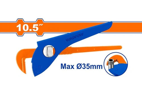 WADFOW 10.5-Inch Germany Type Pipe Wrench High-Strength Carbon Steel Plumbing Spanner WPW4110