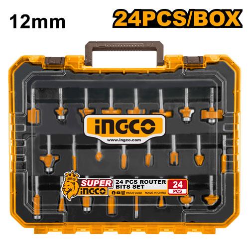 Ingco 24 Pcs Router Bits Set | AKRT24122 Ingco