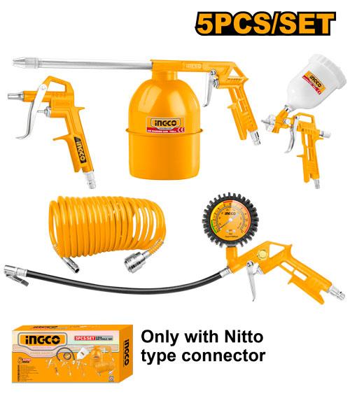 Ingco 5 Pcs Air Tools Set | AKT0053-3 Ingco