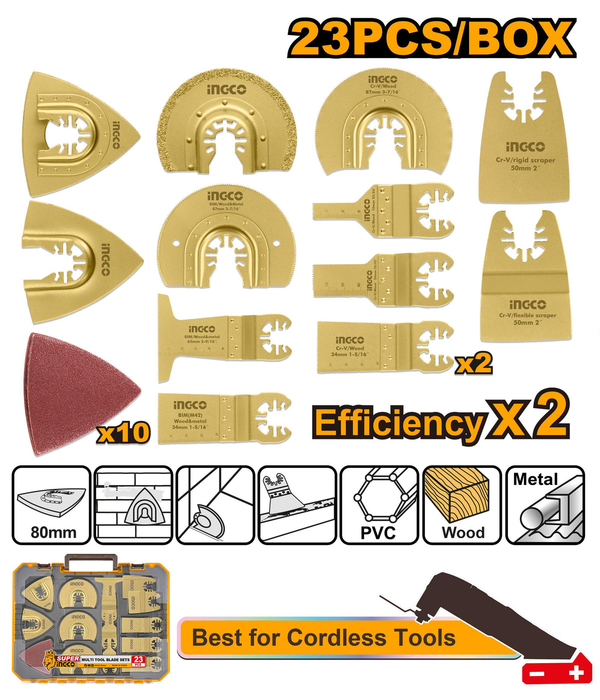 Ingco Multi Tool Blade Set | AKTMT2301 Ingco