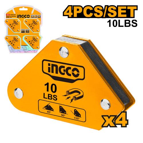 Ingco 5x12mm 4 Pcs Magnetic Welding Holder Set | AMWH4001 Ingco