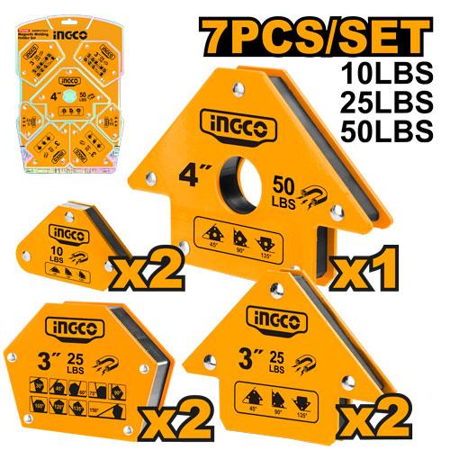 Ingco 5x12mm 7 Pcs Magnetic Welding Holder Set | AMWH7002 Ingco
