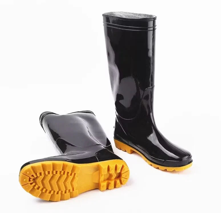 Black-Oil-Resistant-Waterproof-Long-Work-PVC-Safety-Rain-Boots_with-out-steel-toe-Marvisons