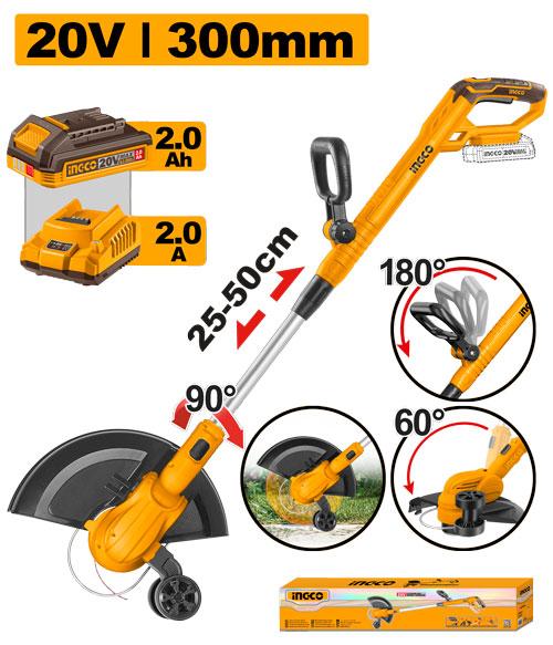 Ingco 20V 300mm 2.0Ah Cordless Grass Trimmer | CGTLI203285 Ingco