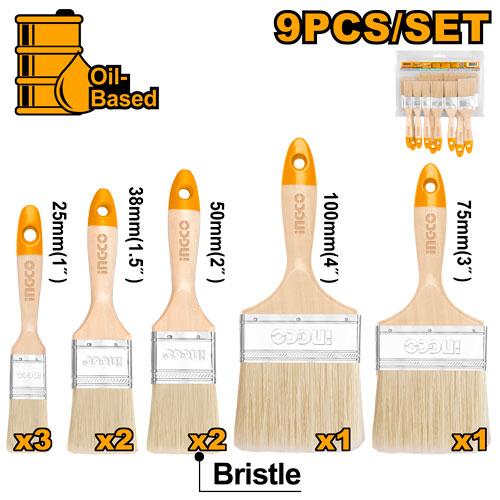 Ingco 9 Pcs Paint Brush Set | CHPTB0114091 Ingco