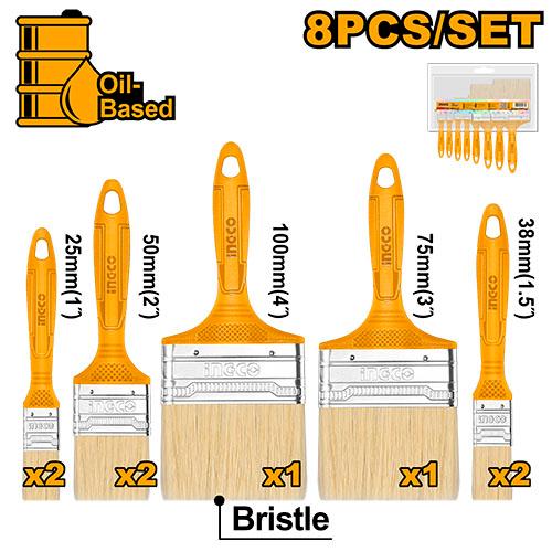Ingco 8 Pcs Paint Brush Set | CHPTB7860801 Ingco