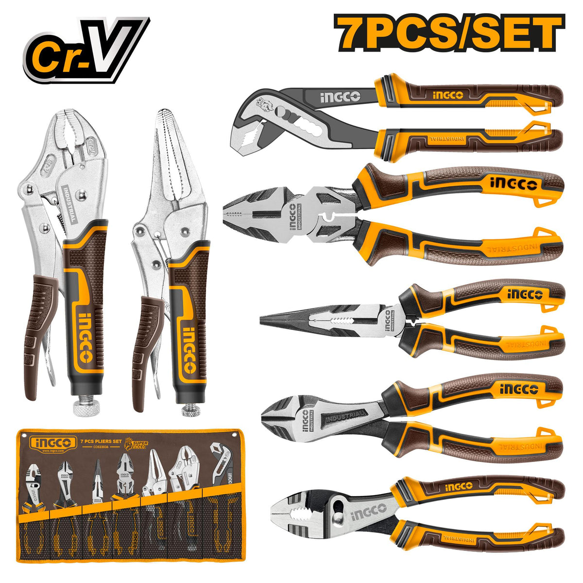 Ingco 7 Pcs Pliers Set | COS23036 Ingco