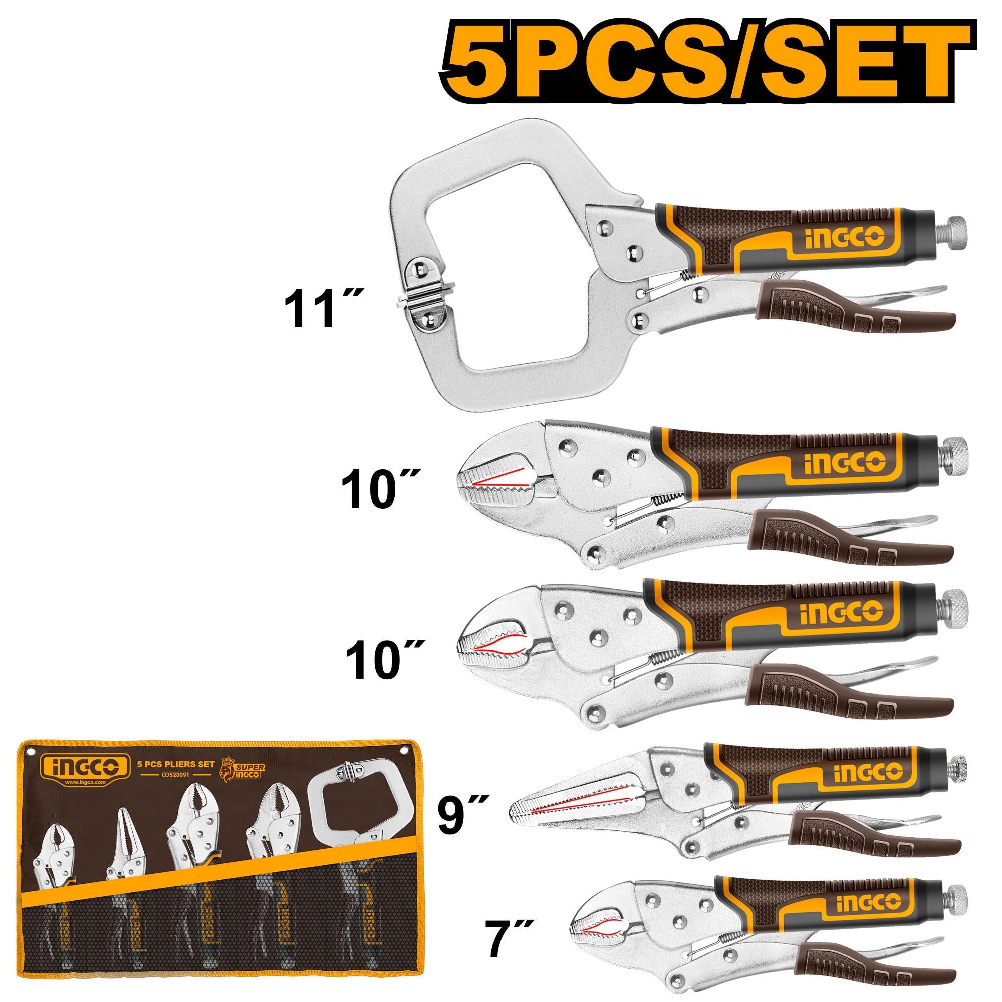 Ingco 5 Pcs Pliers Set | COS23091 Ingco