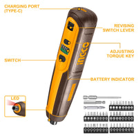 Ingco 4V Cordless screwdriver  | CSDLI04062 Ingco