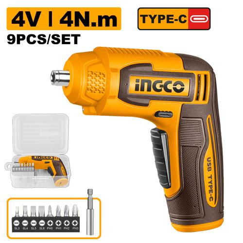 Ingco 4V 4Nm 240rpm Cordless Screwdriver | CSDLI0458 Ingco