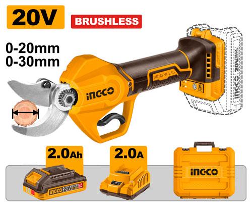 Ingco 20V 20mm 2.0Ah Cordless Gauge Straight Shear | CSSLI203083 Ingco