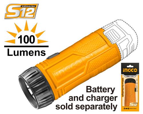 Ingco 12V Cordless Flashlight 100 Lumens | CWLI1223 Ingco