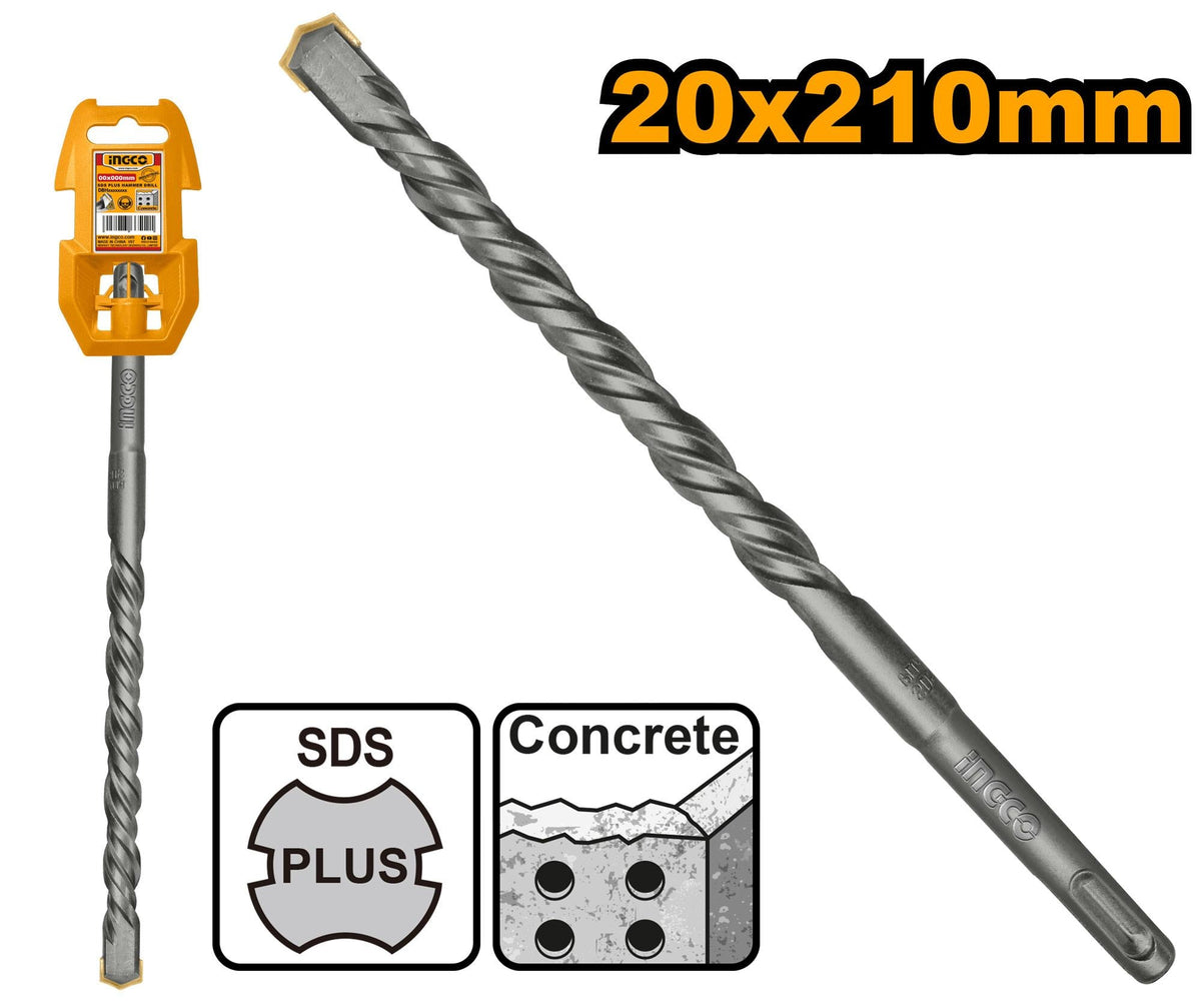 Ingco 20 X 210mm SDS Plus Hammer Drill Bit | DBH1212001 Ingco