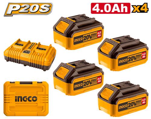 Ingco 20V P20S Lithium-Ion Battery and Charger Kit | FBCLI20244 Ingco