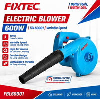 FIXTEC 400W 2-in-1 Electric Air Blower & Vacuum Cleaner - FBL40001 FIXTEC