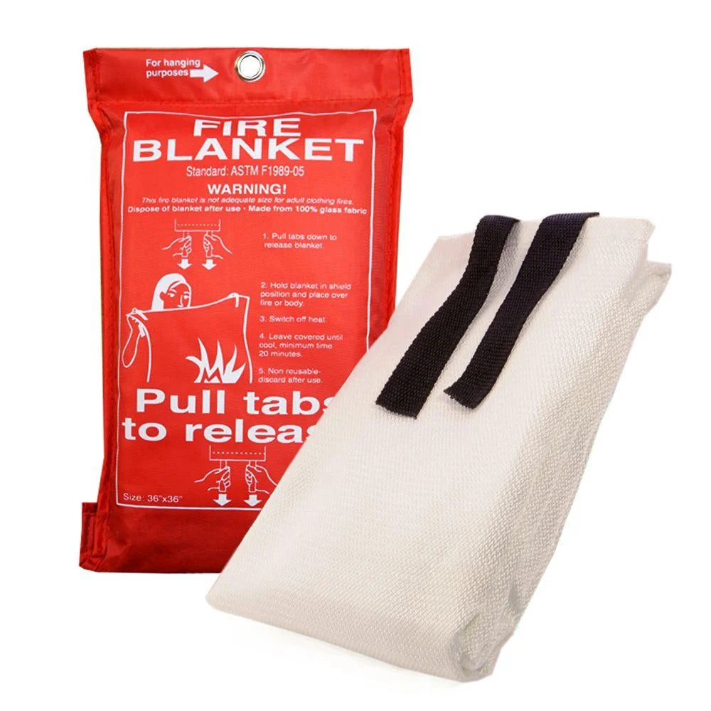 Emergency Fire Safety Blanket for Kitchen & Industrial Use | 4 x 4 (1.2m x 1.2m)