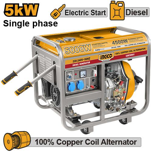 Ingco 4.5kW Diesel Generator | GDE50001 Ingco