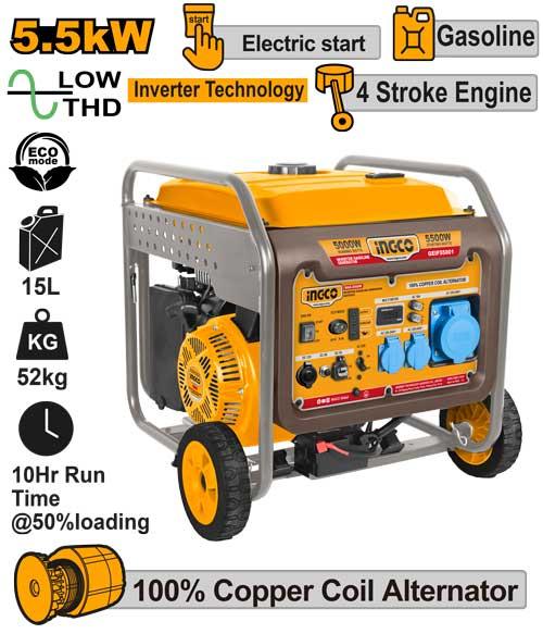 Ingco 5.0kW Inverter Gasoline Generator | GEIF65006 Ingco