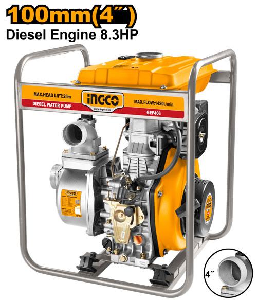 Ingco 1420L/min Diesel Water Pump | GEP406 Ingco