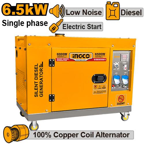 Ingco 6.0kW Silent Diesel Generator | GSE65001 Ingco