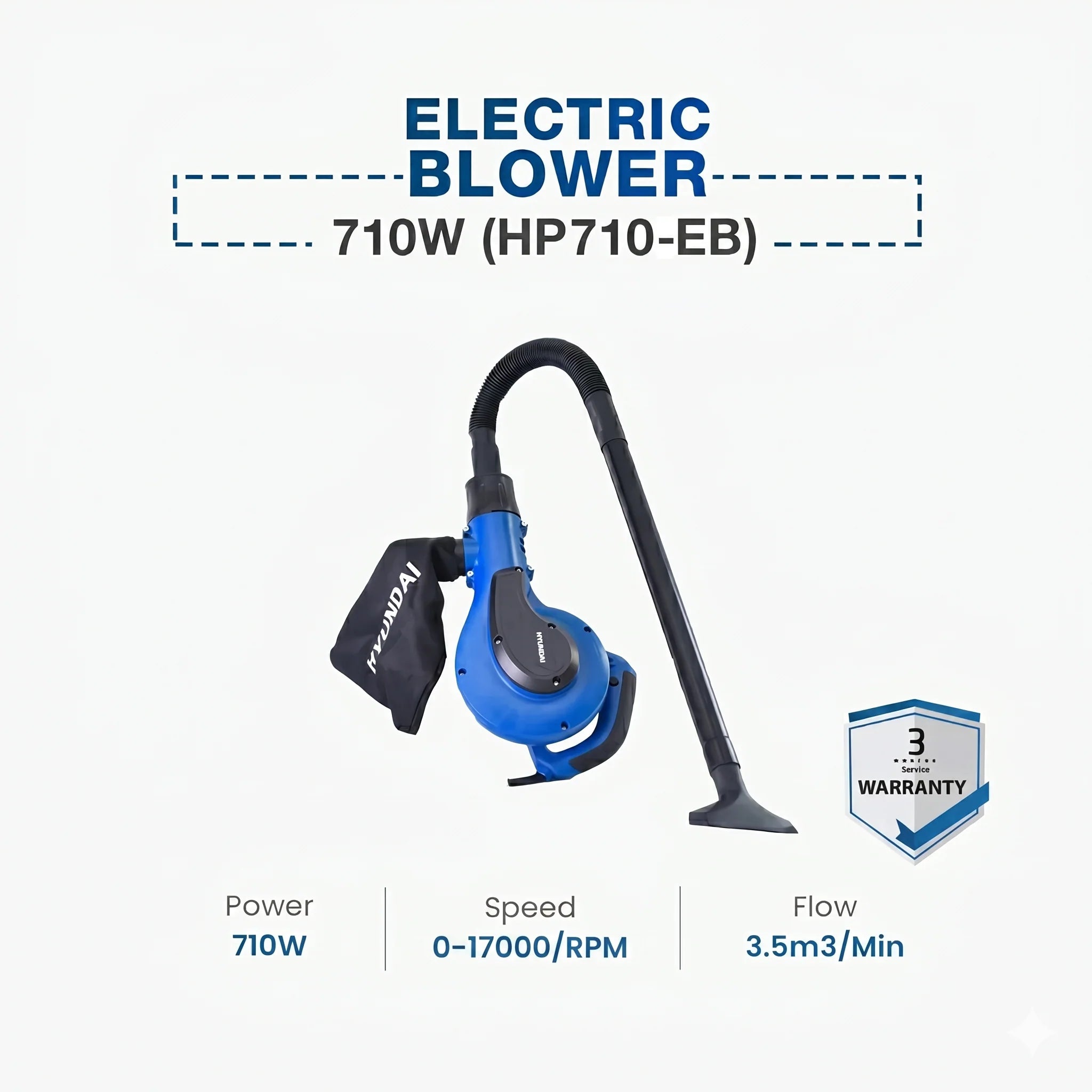 HYUNDAI 710W Variable Speed Electric Blower HP-710EB Hyundai