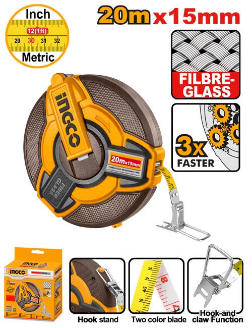 Ingco Fibreglass Measuring Tape | HFMT1820 Ingco