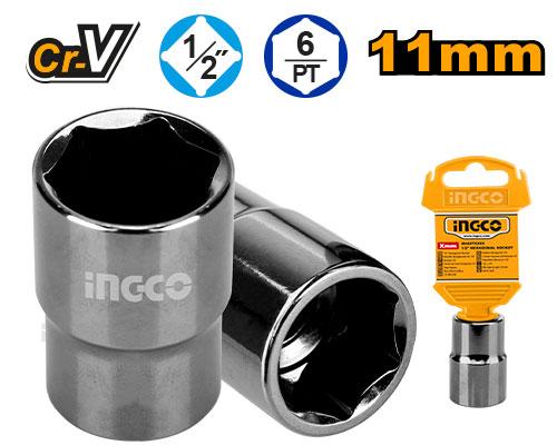 Ingco 11mm 1/2 Inch Hexagonal Socket | HHAST12111 Ingco