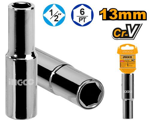 Ingco 78mm 13mm 1/2 Inch Deep Hexagonal Socket | HHAST12133L Ingco