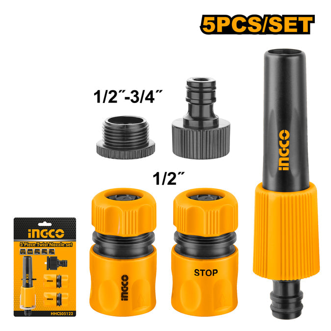 HHCS05122 5 Piece Twist Nozzle set