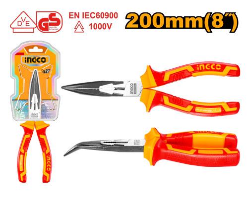Ingco 8 inch/200mm Insulated Bent Nose Pliers | HIBNP28208 Ingco
