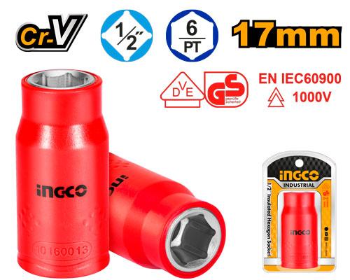 Ingco 17mm 1/2 Inch Insulated Hexagon Socket | HIHAST12171 Ingco