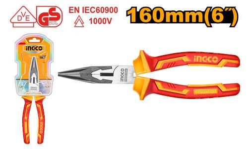 Ingco 6 inch/160mm Insulated Long Nose Pliers | HILNP28168 Ingco