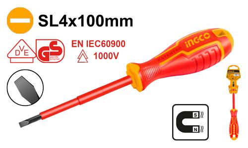 Ingco 0x100mm Insulated Screwdriver | HISD814100 Ingco