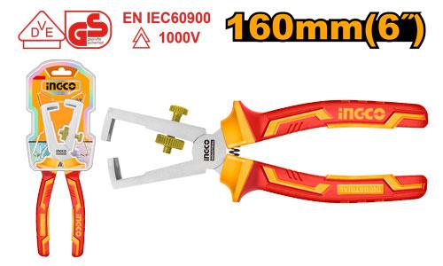 Ingco 6 inch/160mm Insulated Wire Stripping Pliers | HIWSP28160 Ingco